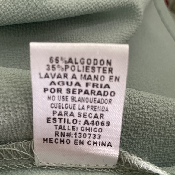 Umgee Embroidered Floral Semi-sheer Mesh Sleeve Top in Dusty Mint - S - Picture 13 of 14